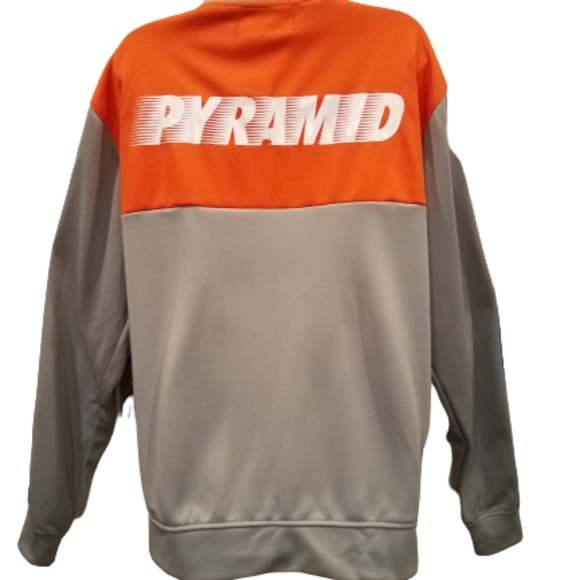 Black Pyramid Gray Blue Orange Speed Track Jacket Sz 2XL - Picture 6 of 14